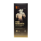 Fine Robusta UWU Manggarai coffee capsule packaging front view, Kafe de Flores Flores Indonesia