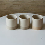 Kaloka x Kafe de Flores 2 Tones Series B handmade ceramic cup in solid bone, artisanal stoneware Indonesia