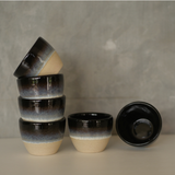 Kaloka x Kafe de Flores Melty Series handmade ceramic cup in black, artisanal stoneware Indonesia