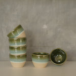 Kaloka x Kafe de Flores Melty Series handmade ceramic cup in jade, artisanal stoneware Indonesia