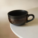 Kaloka x Kafe de Flores Ombre Series handmade ceramic cup in black blue gradient, 210ml stoneware Indonesia