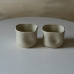Kaloka x Kafe de Flores Solid Series handmade ceramic cup in solid bone white, 210ml stoneware Indonesia