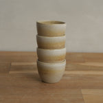 Kaloka x Kafe de Flores Sprinkle Series handmade ceramic cup in natural, 60-70ml espresso cup artisanal stoneware Indonesia