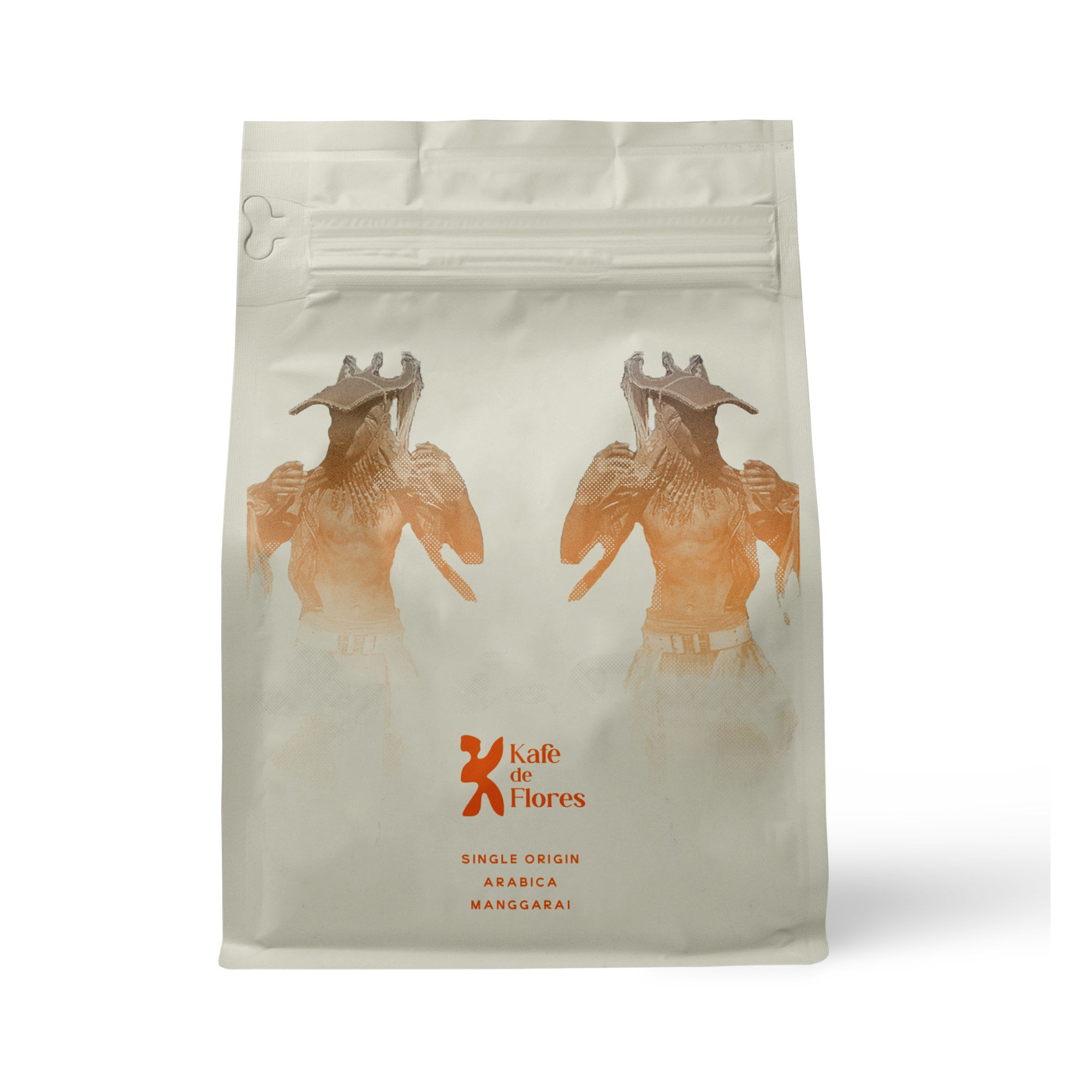 Farmhouse Heritage specialty coffee bag back label, Kafe de Flores Mbohang Manggarai Flores Indonesia