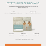 Estate Heritage Mbohang black honey Arabica coffee, Mbohang Manggarai Flores