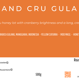 Grand Cru Gulang specialty coffee product label detail, Kafe de Flores Gulang Manggarai Flores Indonesia