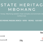 Estate Heritage Mbohang specialty coffee product information card, Kafe de Flores Mbohang Manggarai Flores Indonesia
